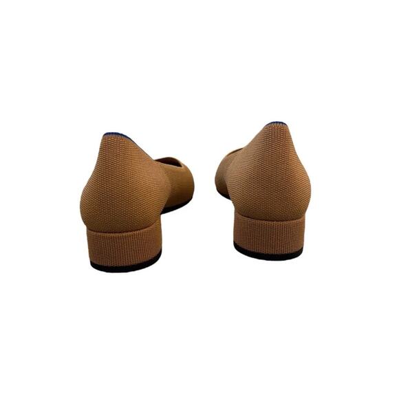 Rothy’s The Point Flats Tan Black Cap Toe Women’s Size 9 Woven Knit Shoes - Picture 3 of 9